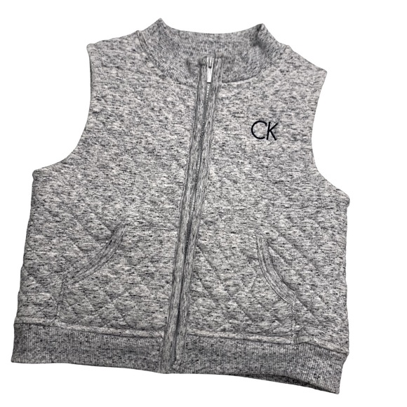 Nicest Calvin Klein grey quilted veste for 2T.  EUC. - Picture 1 of 9